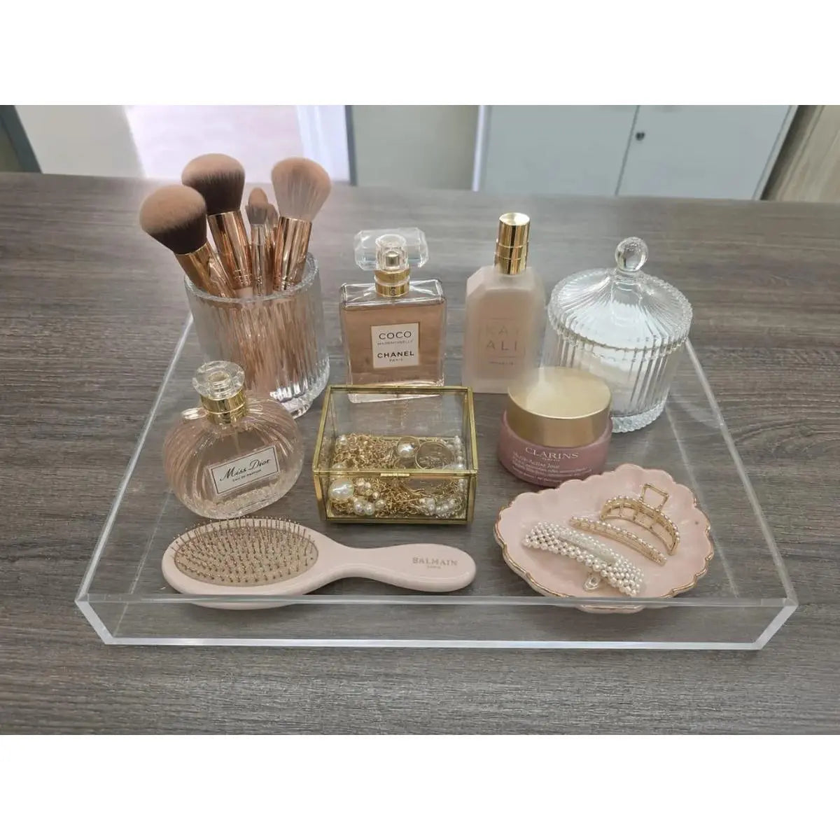 Bandeja Decorativa Transparente Acrílico Para Uso Diversos