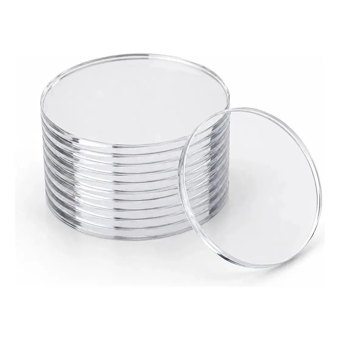 Base De Acrilico Redondo 5cm Para Biscuit E Artesanato 50 Un Acrílico Cristal