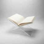 Suporte Bíblia Porta Livros Estudo Leitura Acrílico Cristal de Mesa