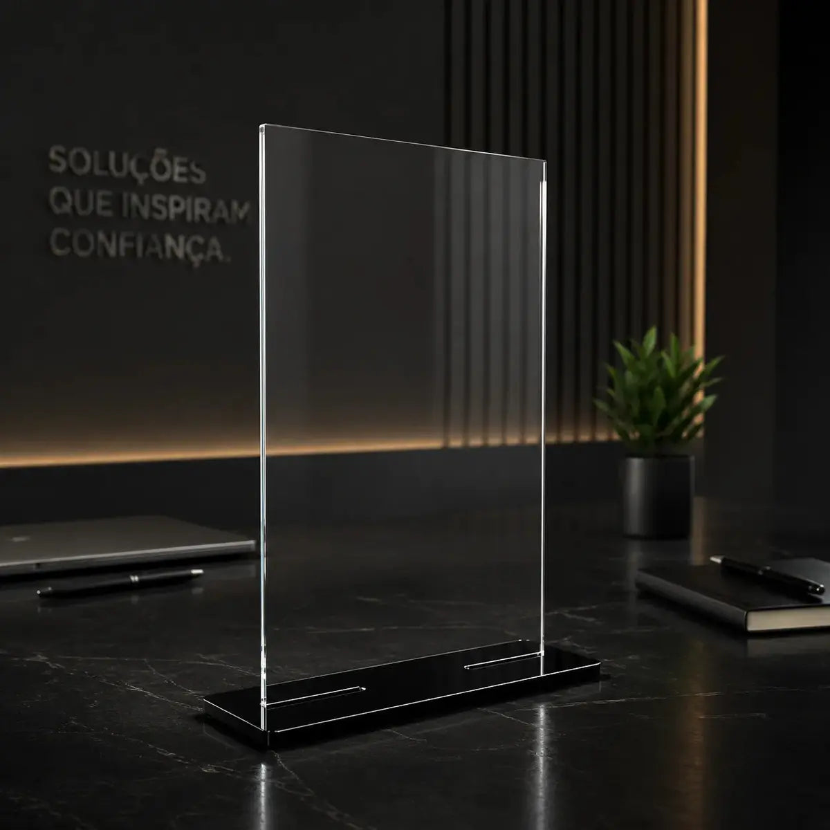 Kit 5 Troféus Em Acrílico Liso Para Personalização