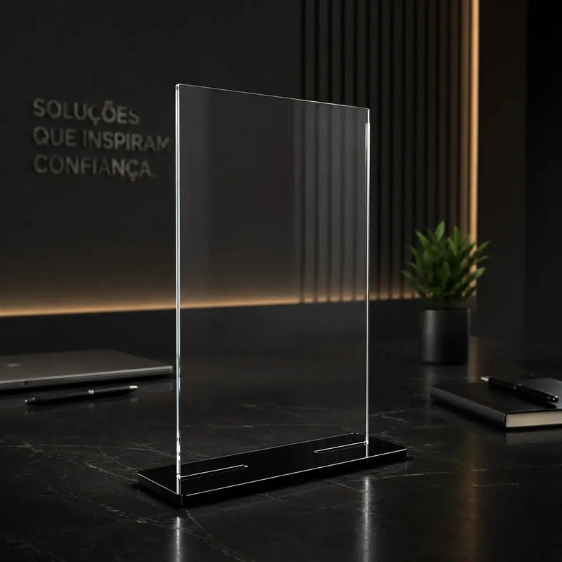 Kit 5 Troféus Em Acrílico Liso Para Personalização