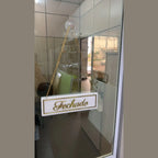Placa Aberto Fechado Acrilico Para Porta Com Ventosa Dourado