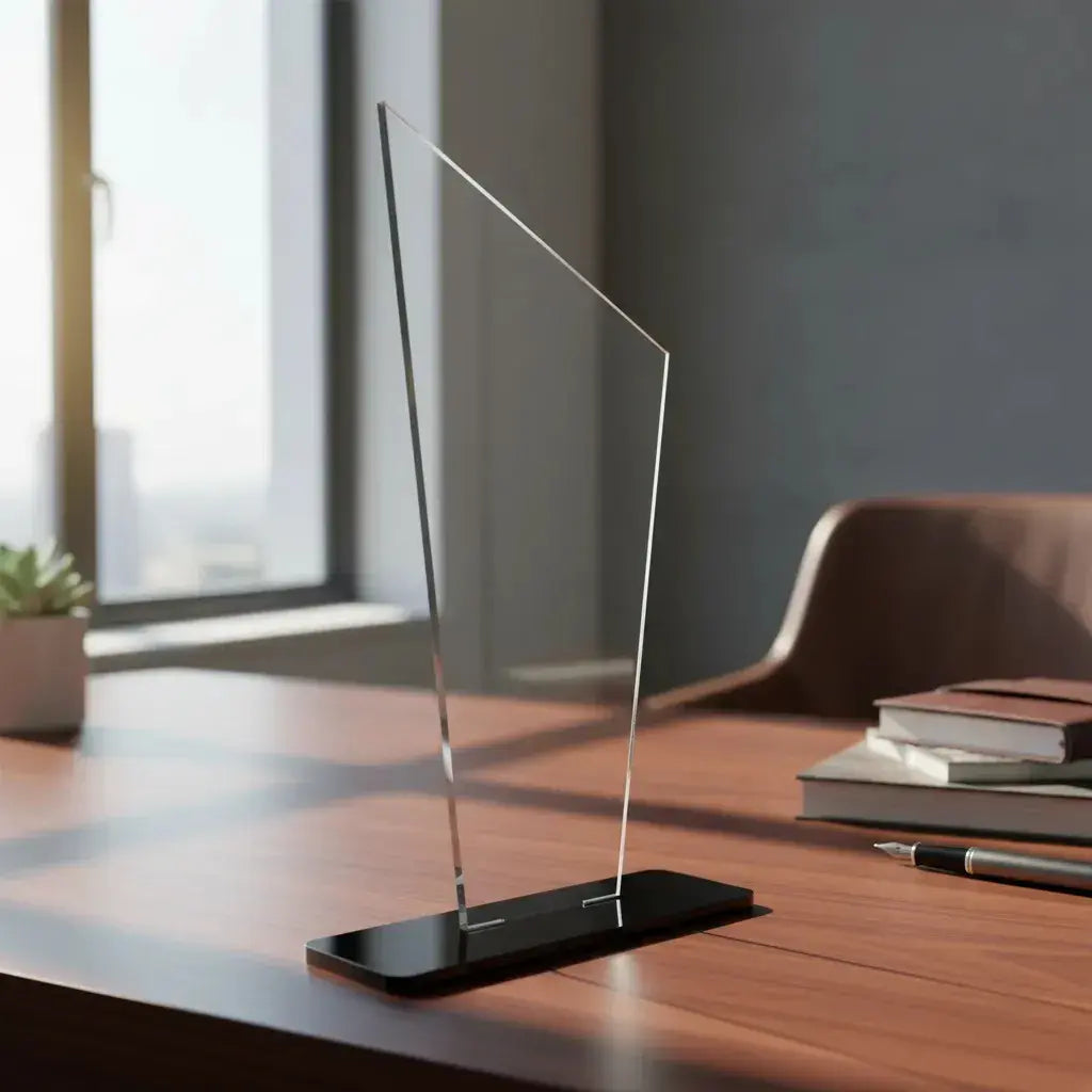 Kit 5 Troféus Triangulares Em Acrílico Para Personalização