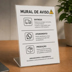 Display Mesa Acrilico Cristal A5 L Vertical