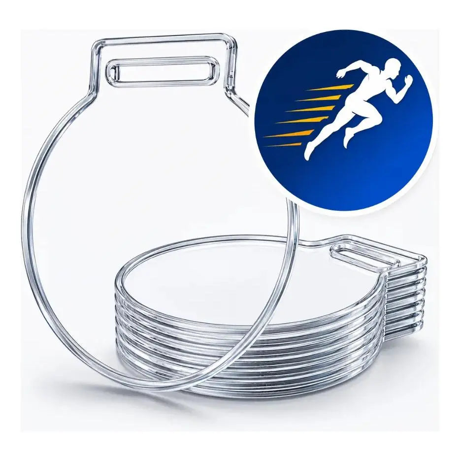 Medalha Grande Acrílico Cristal Redonda Lisa Kit 30 8cm 2mm