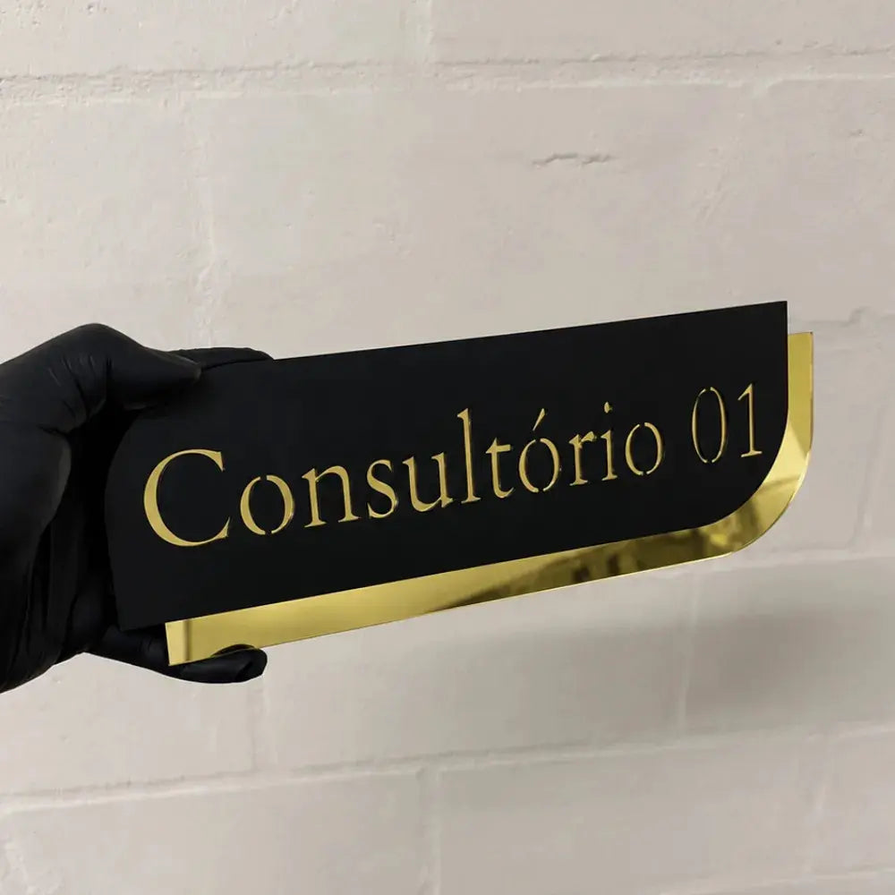 Placa De Sinalização Em Acrílico Espelhado Consultório