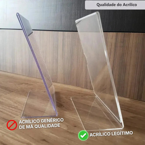 Display Mesa Acrilico Cristal A5 L Vertical