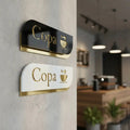 Placa De Sinalização Em Acrílico Espelhado Copa