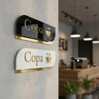 Placa De Sinalização Em Acrílico Espelhado Copa
