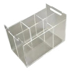 Porta Talher Acrílico 5 Divisórias Organizador De Mesa