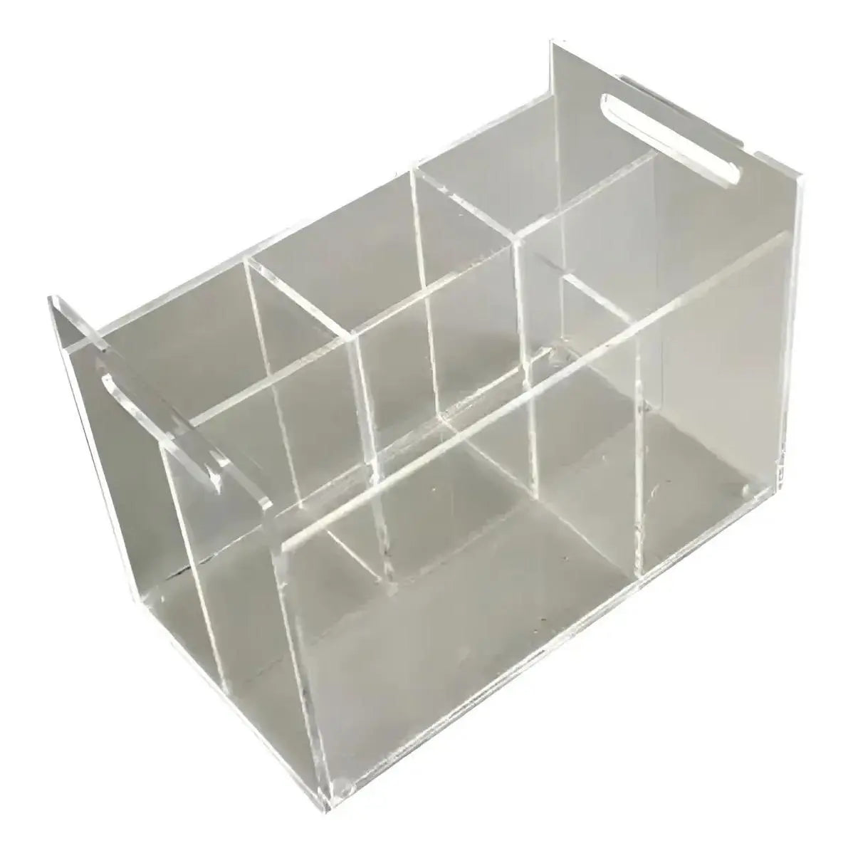 Porta Talher Acrílico 5 Divisórias Organizador De Mesa