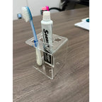 Suporte Para Escova e Creme Dental de Acrílico Cristal Porta Escovas