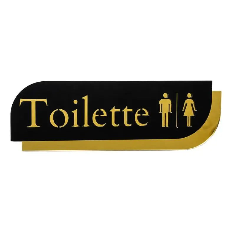 Placa De Sinalização Em Acrílico Espelhado Toillete