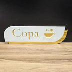 Placa De Sinalização Em Acrílico Espelhado Copa