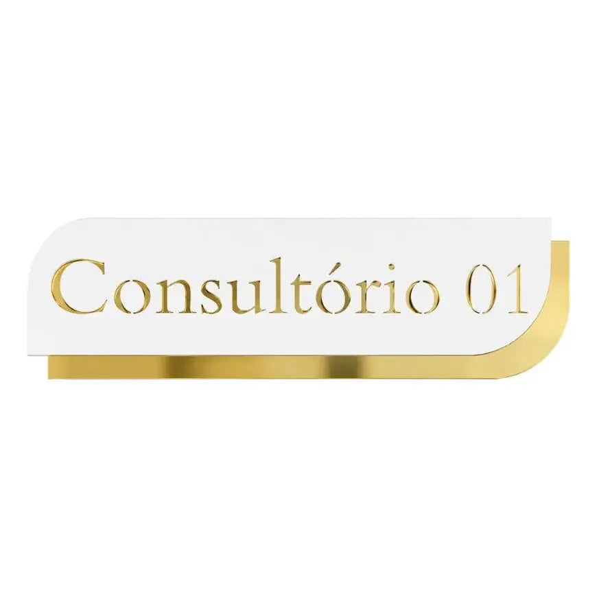 Placa De Sinalização Em Acrílico Espelhado Consultório