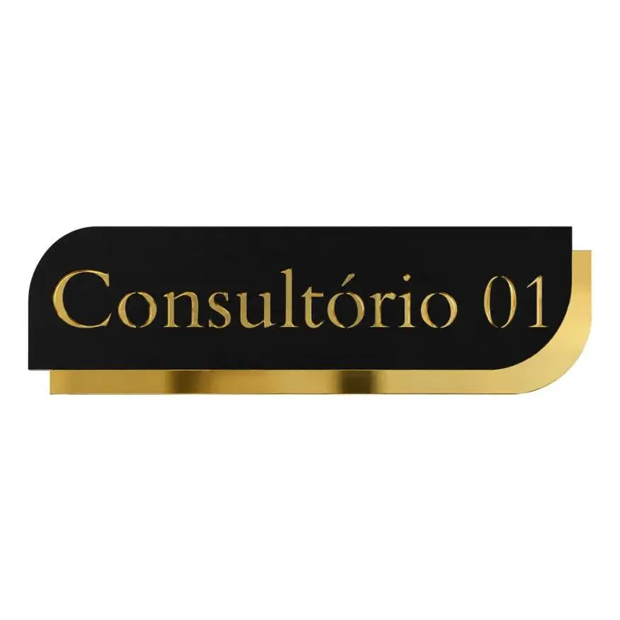 Placa De Sinalização Em Acrílico Espelhado Consultório